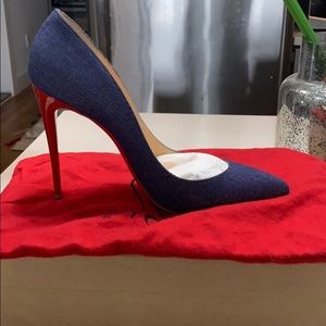 AUTHENTIC Pigalle Follies 100 Denim/Patent Heel